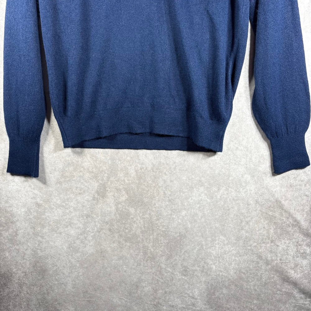 Vintage Christian Dior Monsieur Logo-Embroidered V-Neck Sweater Navy Size Medium - Picture 3 of 8